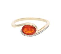 JuwelmaLux Ring 585 Gold mit Feueropal und Brillanten JL10-07-3217