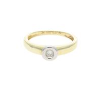 JuwelmaLux Ring 585 Weiß- & Gelbgold mit Brillant JL30-07-2753