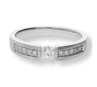 JuwelmaLux Ring 585 Weißgold mit Brillant 0,20 Carat JL10-07-0119