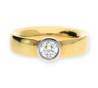 JuwelmaLux Ring 750/000 (18 Karat) Gelbgold Bicolor mit Brillant JL30-07-0758