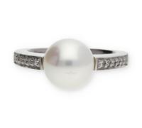 JuwelmaLux Ring 750/000 (18 Karat) Weißgold Akoya Perle JL30-07-0764