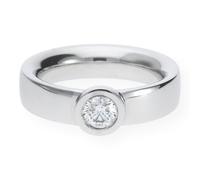 JuwelmaLux Ring 750/000 (18 Karat) Weißgold mit Brillant JL30-07-0523