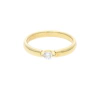 JuwelmaLux Ring 925/000 Silber, Gold plattiert, synth Zirkonia JL30-07-2500
