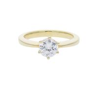 JuwelmaLux Ring 925/000 Silber, gold plattiert, Zirkonia JL30-07-3953