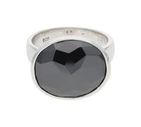 JuwelmaLux Ring 925/000 Silber mit Zirkonia, schwarz JL30-07-4741