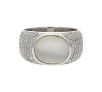 JuwelmaLux Ring 925/000 Silber, synth Mondstein, Zirkonia JL24-07-0080
