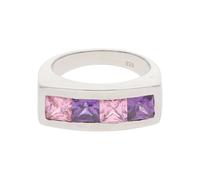 JuwelmaLux Ring 925/000 Sterling Silber mit synth Zirkonia JL30-07-3118