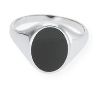JuwelmaLux Ring 925 Silber rhodiniert mit Onyx JL10-07-0665