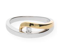 JuwelmaLux Ring Bicolor Gold 333 mit Zirkonia JL10-07-0133