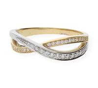 JuwelmaLux Ring Bicolor Gold 333 mit Zirkonia JL10-07-0147
