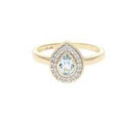 JuwelmaLux Ring JL39-07-0535 333/000 (8 Karat) Gold mit Blautopas