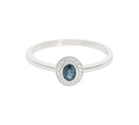 JuwelmaLux Ring Saphir Ring 585 Weißgold mit Brillanten JL10-07-0801