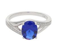 JuwelmaLux Ring Silber 925 mit synth. Saphir JL10-07-2901