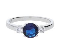 JuwelmaLux Ring Silber 925 mit synthetischen Saphir JL10-07-0255