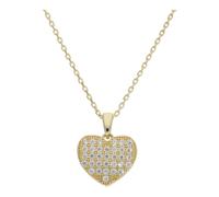 JuwelmaLux romantisches Herzcollier 585 Gold mit Zirkonia JL41-05-0099