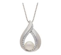 JuwelmaLux Set 925/000 Sterling Silber mit Süßwasser Zuchtperle und Zirkonia JL10-11