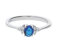 JuwelmaLux Silber 925 Ring mit synthetischen Saphir JL10-07-0253