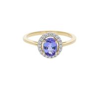 JuwelmaLux Tansanit Ring 333 Gold mit Zirkonia JL10-07-2729