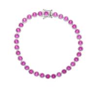 JuwelmaLux Tennis Armband mit Zirkonia Pink, Silber 925 JL10-03-3652