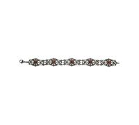 JuwelmaLux Trachten Armband 925/000 Silber geschwärzt mit Granat JL30-03-4791