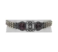 JuwelmaLux Trachten Armband, Herz Echt Silber 925 geschwärzt mit Granat JL17-03-0037