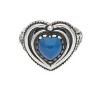 JuwelmaLux Trachten Ring 925/000 Silber, geschwärzt, mit synth. Stein JL30-07-4876