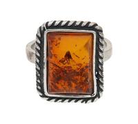 JuwelmaLux Trachten Ring Silber, geschwärzt, mit Bernstein JL30-07-4870