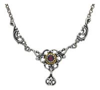 JuwelmaLux Trachtencollier, Echt Silber 925 mit Granat JL17-05-0031