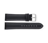 JuwelmaLux Uhrband JL38-10-0117 Leder, schwarz