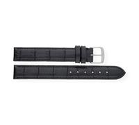 JuwelmaLux Uhrband JL38-10-0149 Leder, schwarz