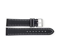 JuwelmaLux Uhrband JL38-10-0155 Leder, schwarz