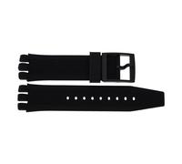 JuwelmaLux Uhrband Silikon für Swatch schwarz JL28-10-0118