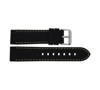 JuwelmaLux Uhrenband aus Silikon JL28-10-1075 Schwarz, 22 mm