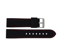 JuwelmaLux Uhrenband aus Silikon JL28-10-1075 Schwarz, 22 mm