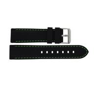 JuwelmaLux Uhrenband aus Silikon JL28-10-1075 Schwarz, 22 mm
