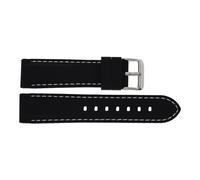 JuwelmaLux Uhrenband aus Silikon JL28-10-1075 Schwarz, 22 mm