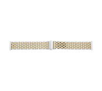 JuwelmaLux Uhrenband Bicolor, gemustert, PVD Beschichtet JL30-10-5079