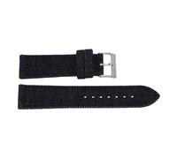 JuwelmaLux Uhrenband Jeansoptik schwarz JL38-10-0246