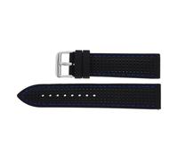 JuwelmaLux Uhrenband Silikon mit blauer Naht JL28-10-1053