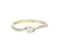 JuwelmaLux Verlobungsring 585 Gelbgold mit Brillanten JL10-07-3045