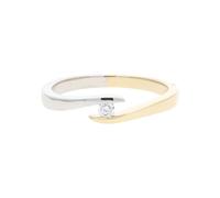 JuwelmaLux Verlobungsring 585 Weiß- und Gelbgold mit Brillant JL10-07-3047