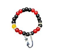 JUYAXIN 1/2-teiliges passendes Set mit gemischten Perlen für Paare, verstellbare elastische Ketten, Armband, Ornament, Perlen-Charm, Einheitsgröße, Wie beschrieben