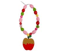 JUYAXIN Dopamine Boosting Colorful Fruit Pendant Necklace Incorporating Wood Beads for Positive Emotions Enhancing Pleasure Through Artistic Detail Sweet, Einheitsgröße, Wie beschrieben, Wie