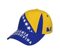 JUZGTSIT Baseballkappe mit Bosnien-Herzegowina-Flagge, 3D-Volldruck, Erwachsene, Unisex, verstellbare Mütze, Fußball, patriotische Kappen, mehrfarbig, Einheitsgröße