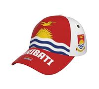 JUZGTSIT Baseballkappe mit Kiribati-Flagge, 3D-Volldruck, Erwachsene, Unisex, verstellbar, Fußballmützen, mehrfarbig, Einheitsgröße