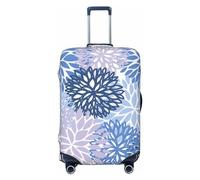 JUZGTSIT Blau-lilafarbene Gänseblümchen-Chrysanthemen-Blumen für Kinder und Erwachsene, Eiffel #01, XL (passend für 76,2 - 81,3 cm), elastische Gepäckabdeckung, Kofferabdeckungen, Farbe 08, M