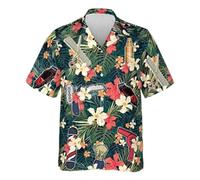 JUZGTSIT Hawaii-Hemden für Herren - Haarstylisten, Knopf, Hawaii-Hemden, kurzärmelig, Kollektion 41, Barber-8, L