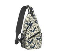 JUZGTSIT Modischer Stil-2 Sling-Rucksack, Wanderrucksack, Crossbody-Tasche, Sport, leicht und langlebig, Brusttasche, Schultertasche für Damen und Herren