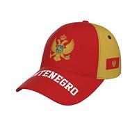 JUZGTSIT Montenegro-Flagge, Montenegrinische Baseballkappe, Volldruck, Erwachsenen-Mütze, Patriotismus-Fan, Fußballkappe, Schwarz, mehrfarbig, Einheitsgröße