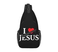 JUZGTSIT Unisex Jesus-2 Sling Rucksack, Umhängetasche, Brusttasche, Tagesrucksack, Taschen für Damen und Herren